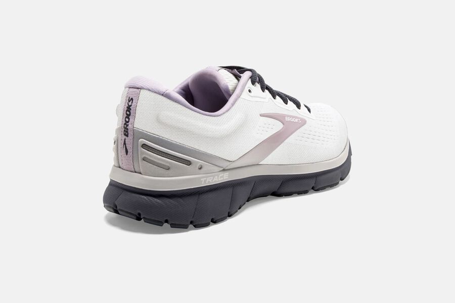 Brooks Trace Road Running Shoes Womens - White/Pink - HDEGS-5302